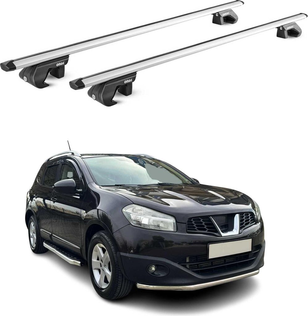 Dachträger für Nissan Qashqai J10 J11 2006-2021 5 tür 90kg Alu Silber 2x ABE