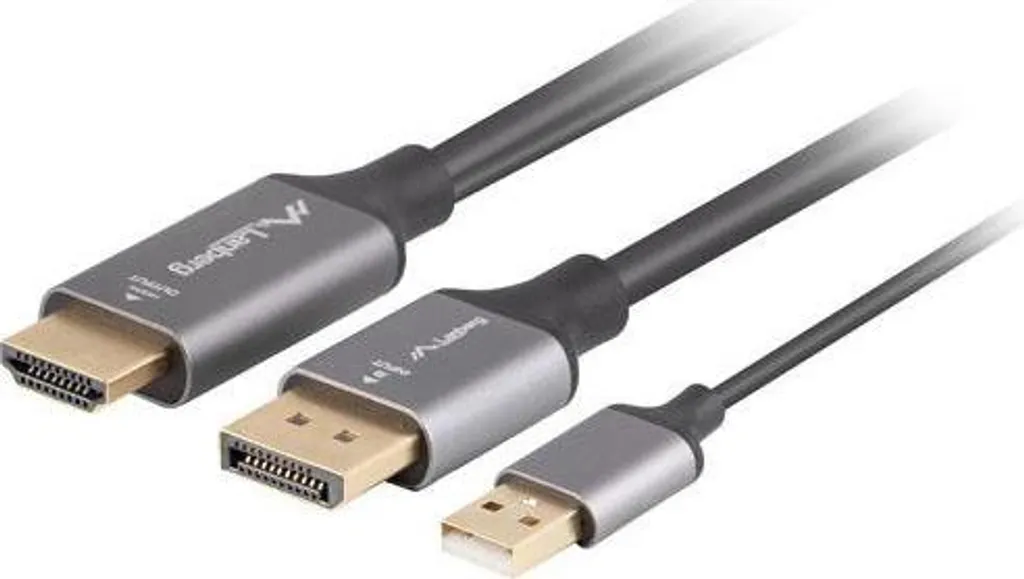 Cavo Lanberg HDMI DisplayPort 4K 60Hz 1.8m per Gaming Monitor