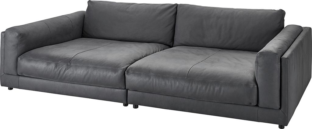 KAWOLA Big Sofa RAINA Leder anthrazit
