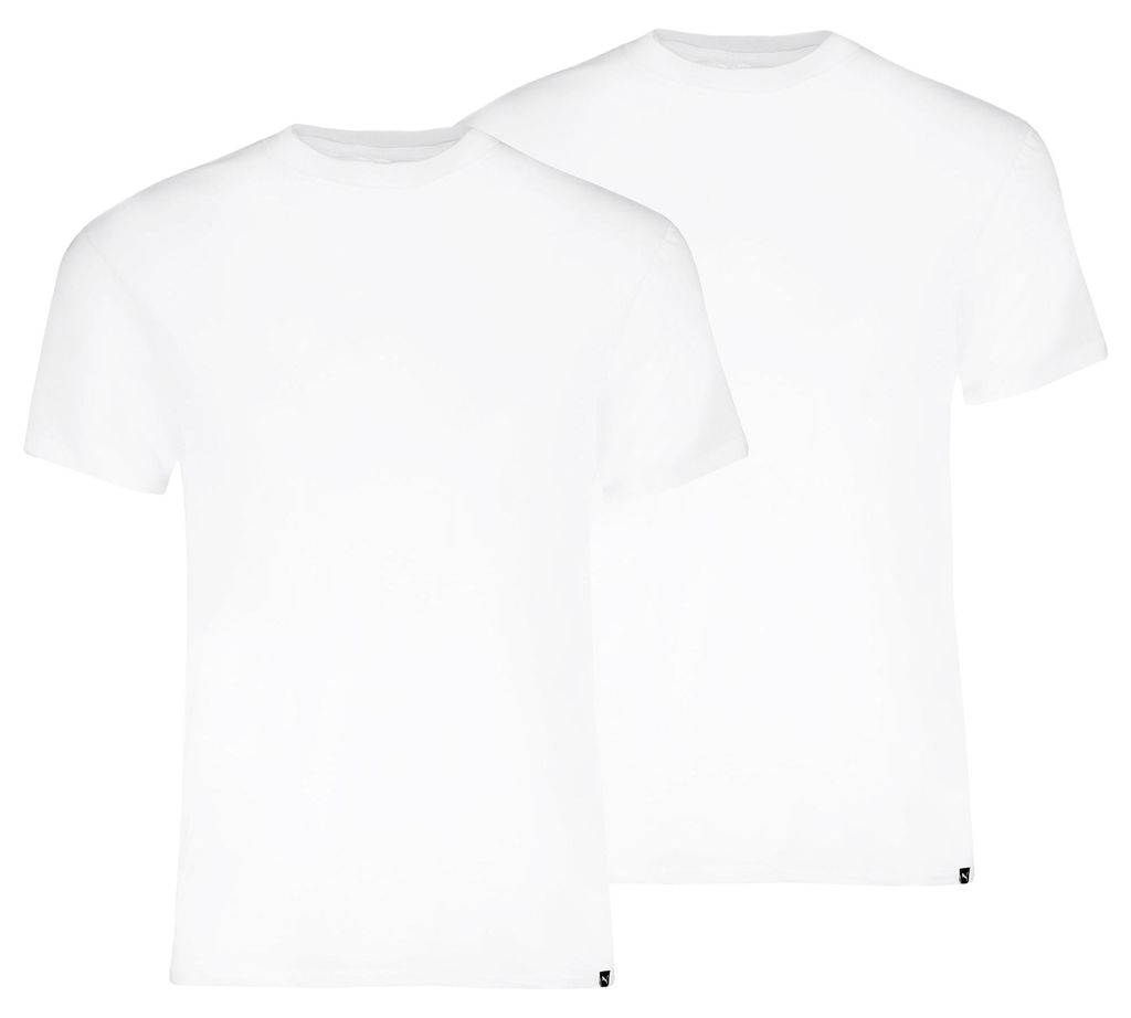 Alltags Rundhals T-Shirt 2er-Pack – Weiß – M Produktbild 