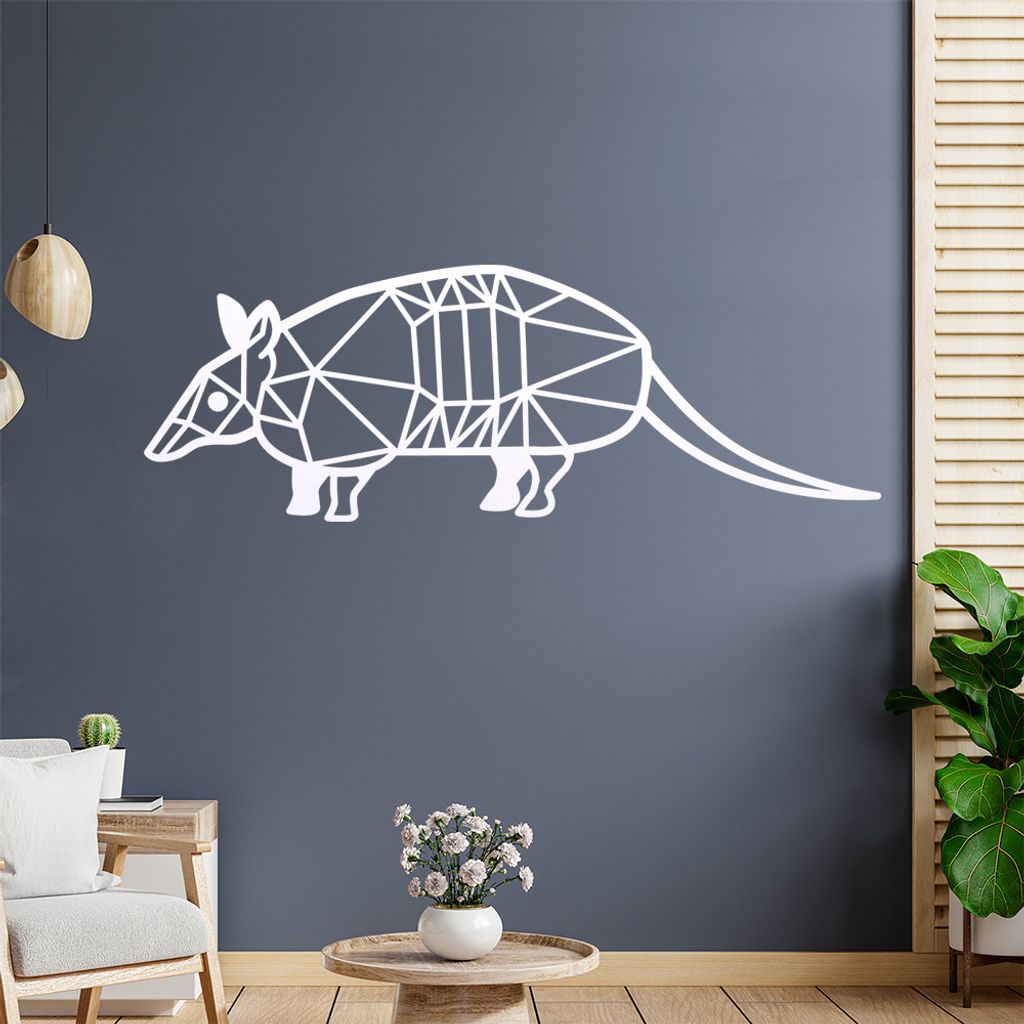 Gürteltiere Polygon Wandtattoo Wandaufkleber Wall Sticker - Dekoration, Küche, Wohnzimmer, Schlafzimmer, Badezimmer