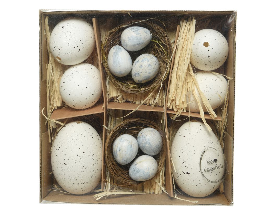 Ostereier & Osterneste Set Natur / Weiß Produktbild 