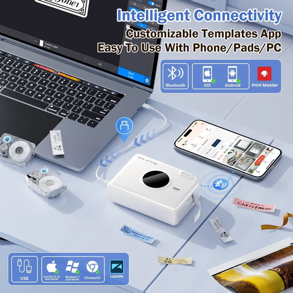 Étiqueteuse Portable Bluetooth Phomemo A30 Transfert Thermique Polyvalente