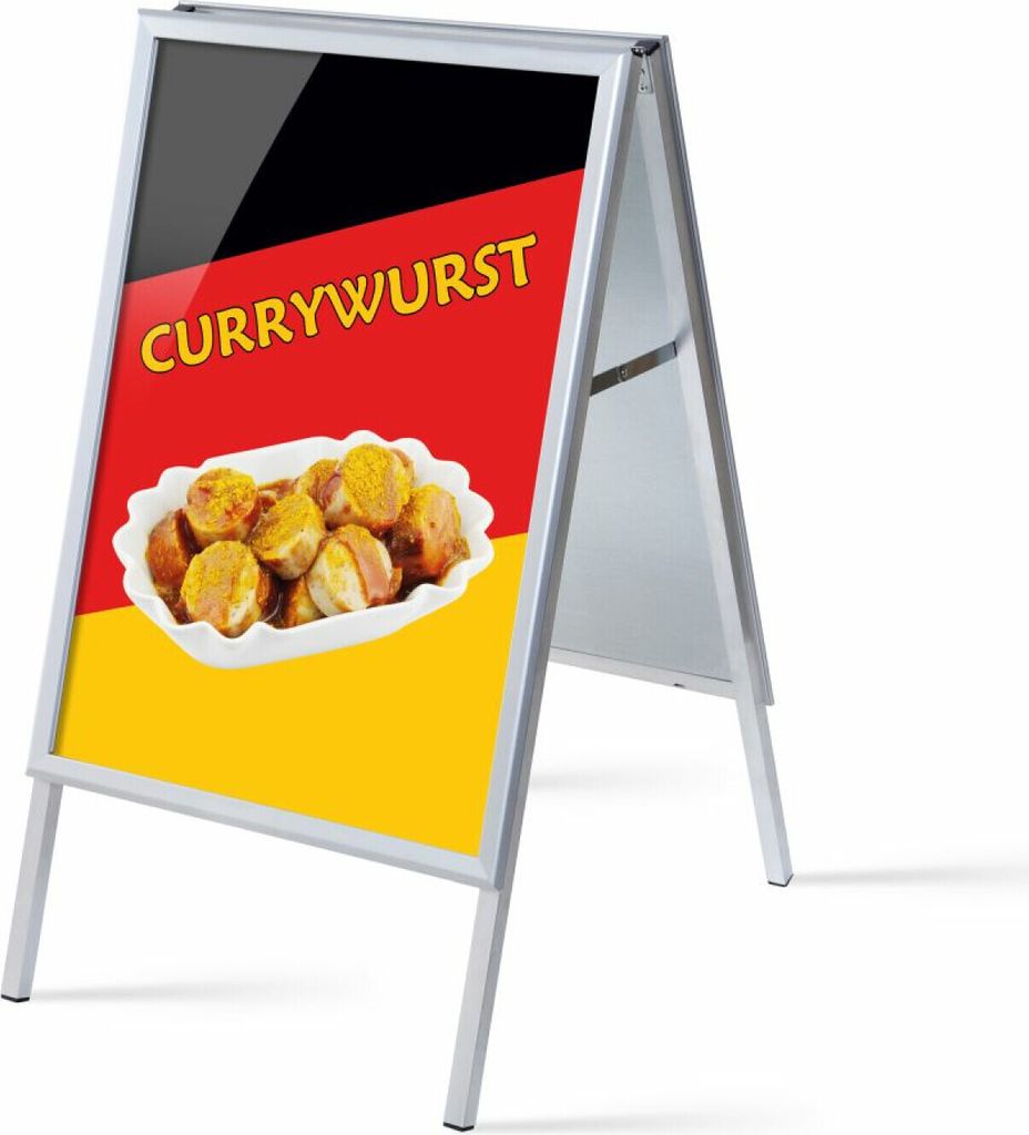 Showdown Kundenstopper - DIN A1 - Komplett-Set - Currywurst - Schwarz/Gelb/Rot