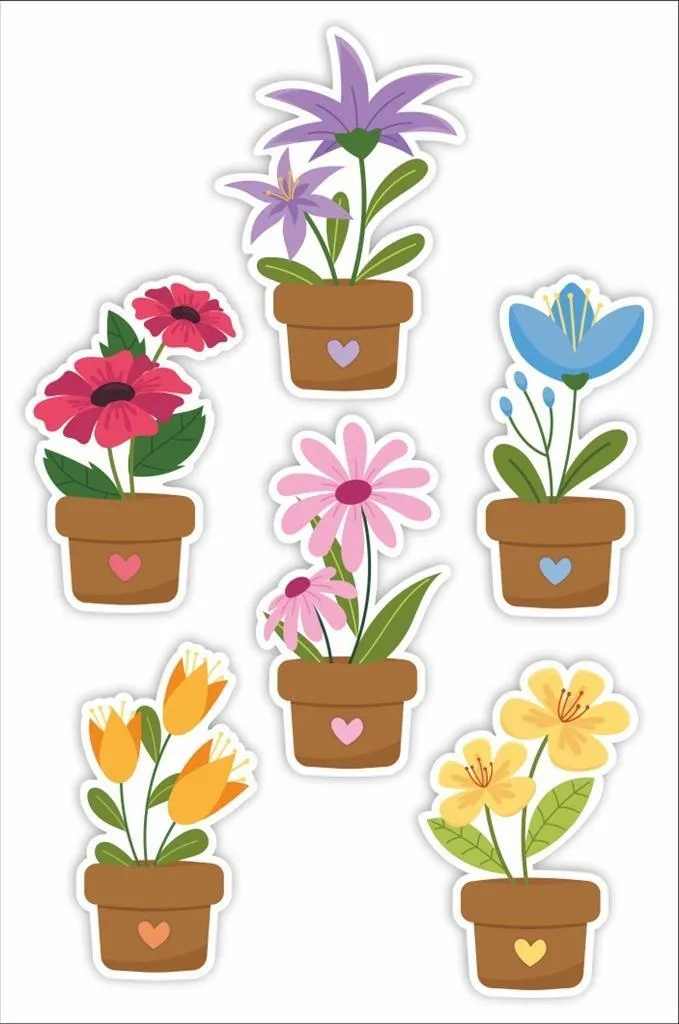 Decorazioni per Finestre a Fiori: Un Prato sul Vetro (6 Pezzi)