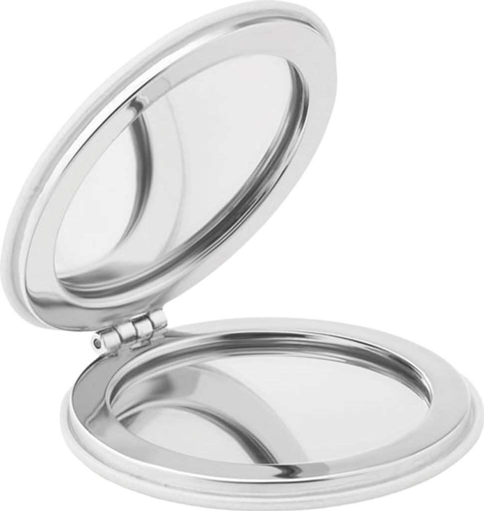 MidOcean - Handspiegel "Glow", PU, Rund MO935 (Einheitsgröße) (Weiß)
