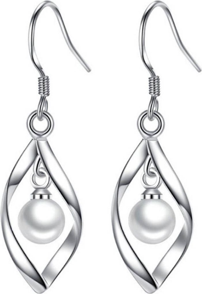 Elegante Damen-Ohrringe mit Kunstperle, drehbar, baumelnd, Hochzeit, Schmuck, Geschenk
