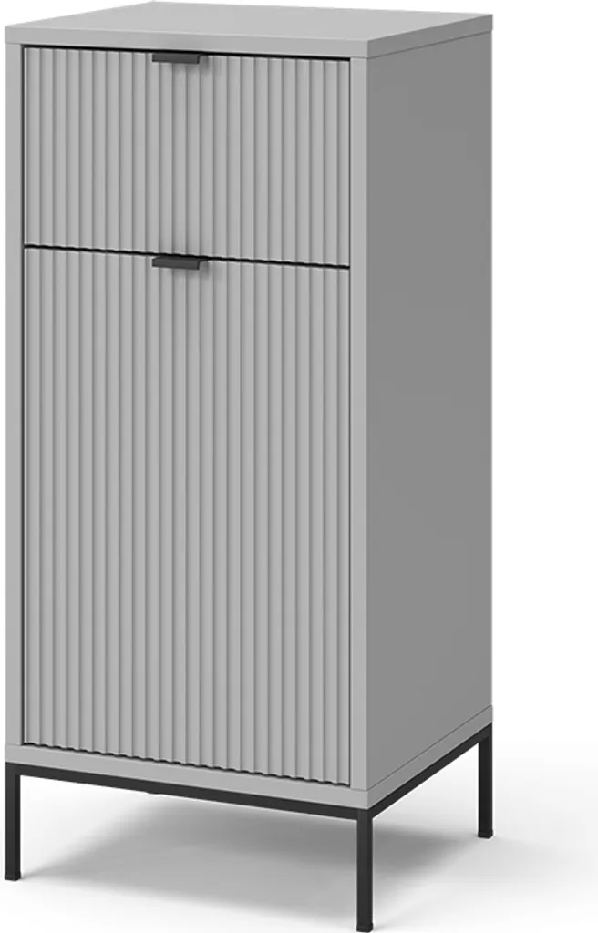 Vicco Mobiletto Bagno Eliza Grigio 40x87cm: Salvaspazio Elegante con Anta