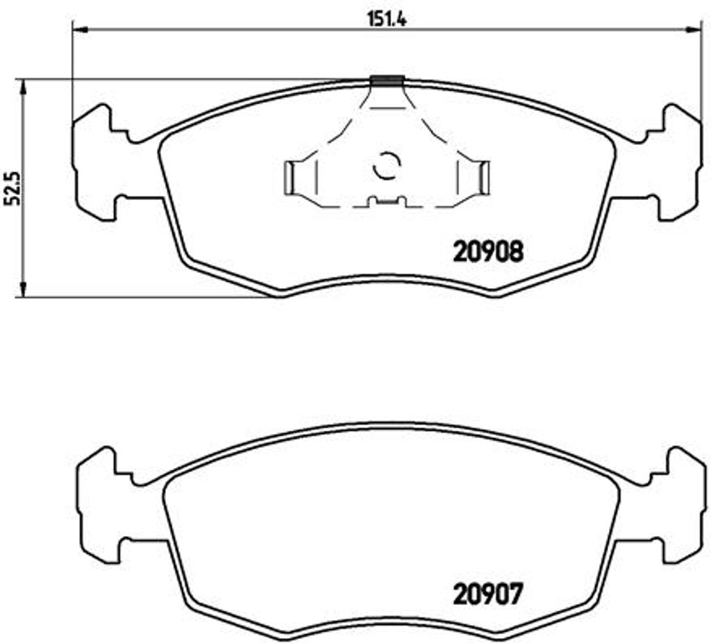 Brembo Bremsbelagsatz, Scheibenbremse Vorderachse P 24 019