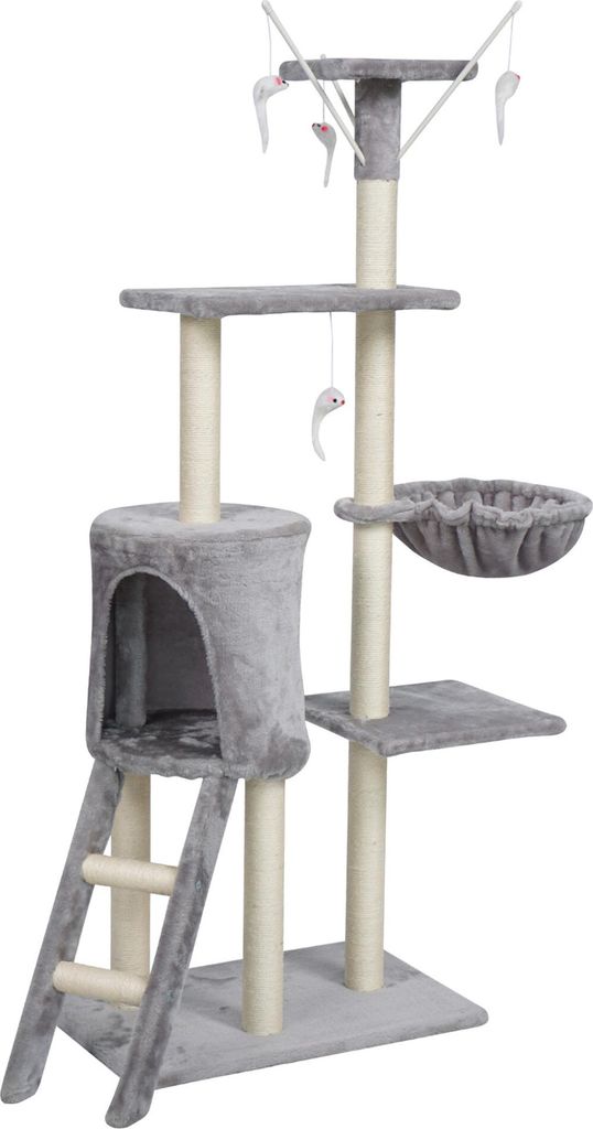 Aga Škrabadlo pre mačky 55x34x139 cm Sivé Obrázok produktu 