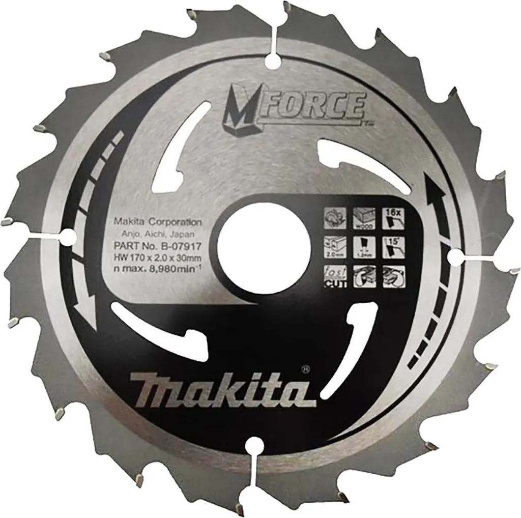 Offerta Lama Makita M-FORCE 165mm 16 Denti | Taglio Legno Ultra-Fast