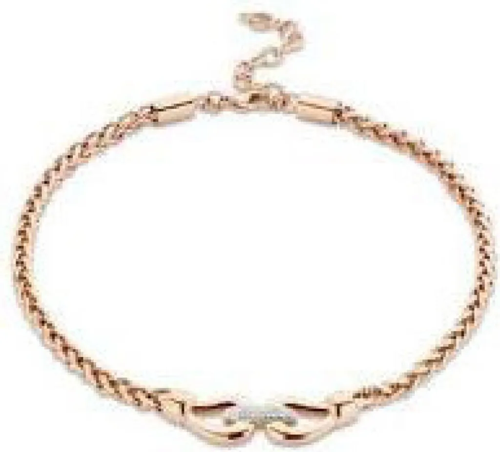 Elegante Collana Victoria Oro Rosa con Pietra Bianca - Idea Regalo