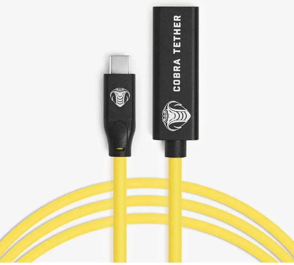 Cobra Tether Câble d'extension USB-C 5m Jaune Haute Performance Pro - 3