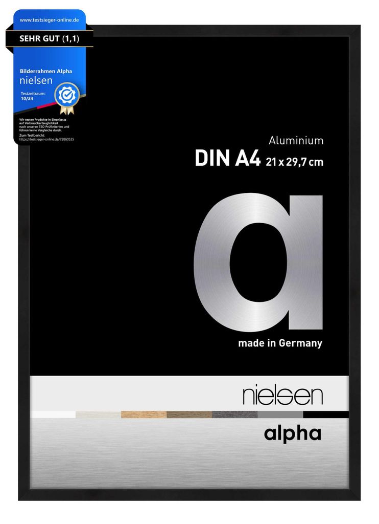 nielsen Aluminium Bilderrahmen Alpha, 21x29,7 cm (A4), Produktbild 