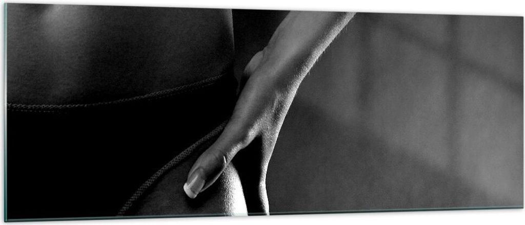 Bilder auf glas - Frau Modell erotisch - 140x50cm - Glasbilder - Wandbilder - Kunstdruck - zum Aufhängen bereit - Wanddekoration aus Glas - Glas B...