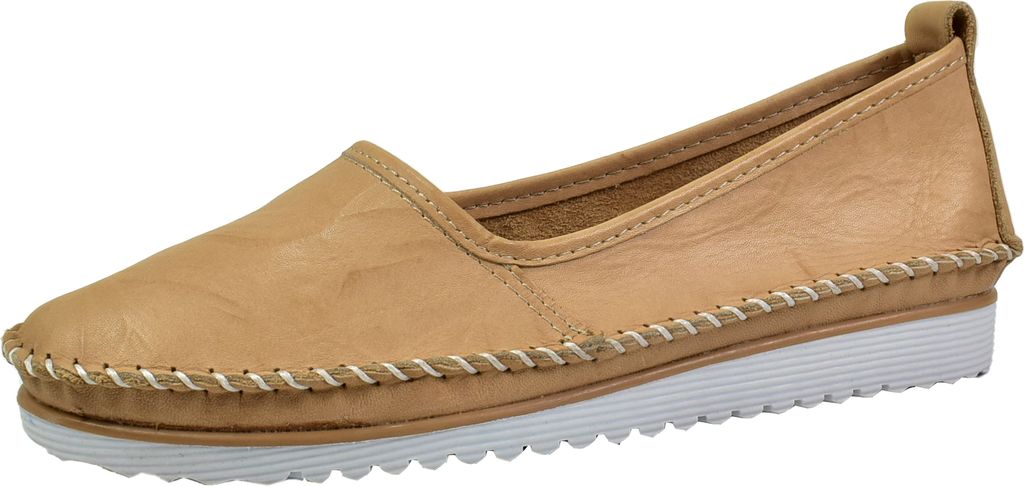 Andrea Conti Damen Slipper Leder zeitlos sportlich mit Keilabsatz 0021713, Größe:37 EU, Farbe:Braun