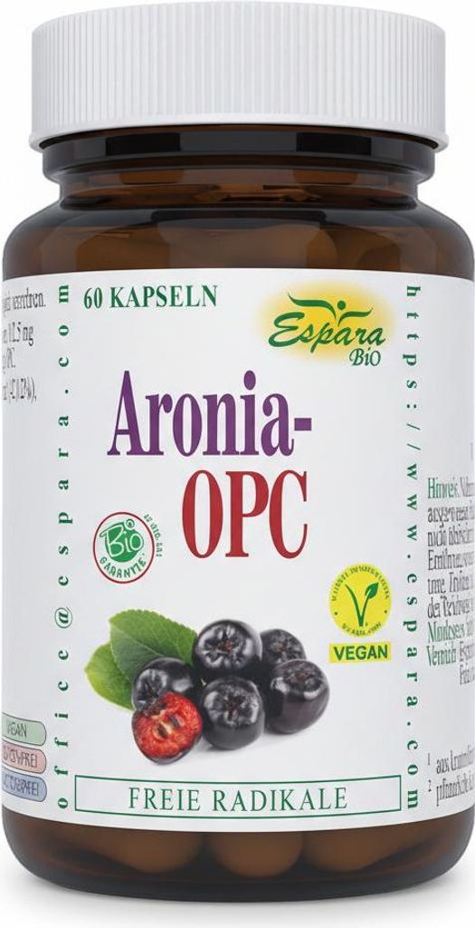 Espara Aronia-OPC Kapseln, 60 Stueck, natuerliche Nahrungsergaenzung
