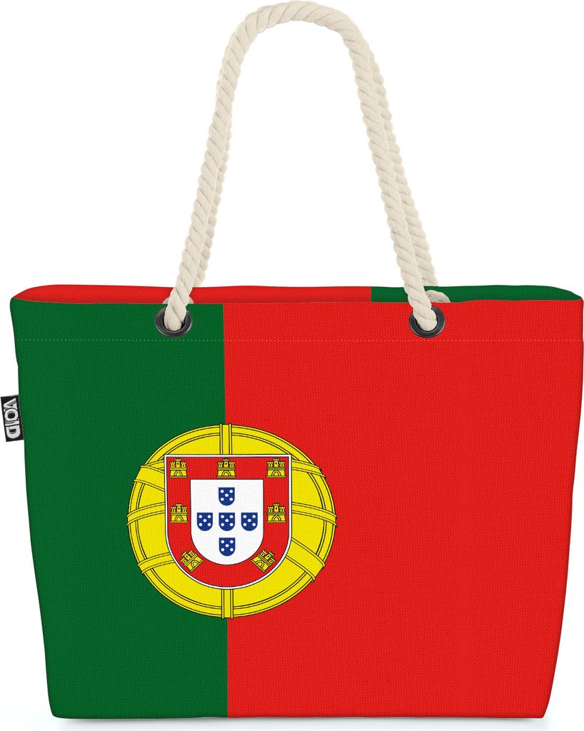 VOID XXL Strandtasche Portugal Portugiese Shopper Tasche 58x38x16cm 23L EM 2024 Fussball Europameisterschaft Beach Bag Portuguese