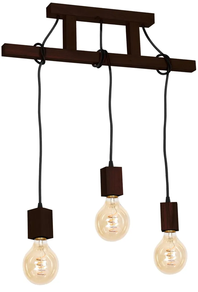 Lustre 3 Lumières E27 Milagro JACK Noir Mat - Éclairage 3x60W Puissant