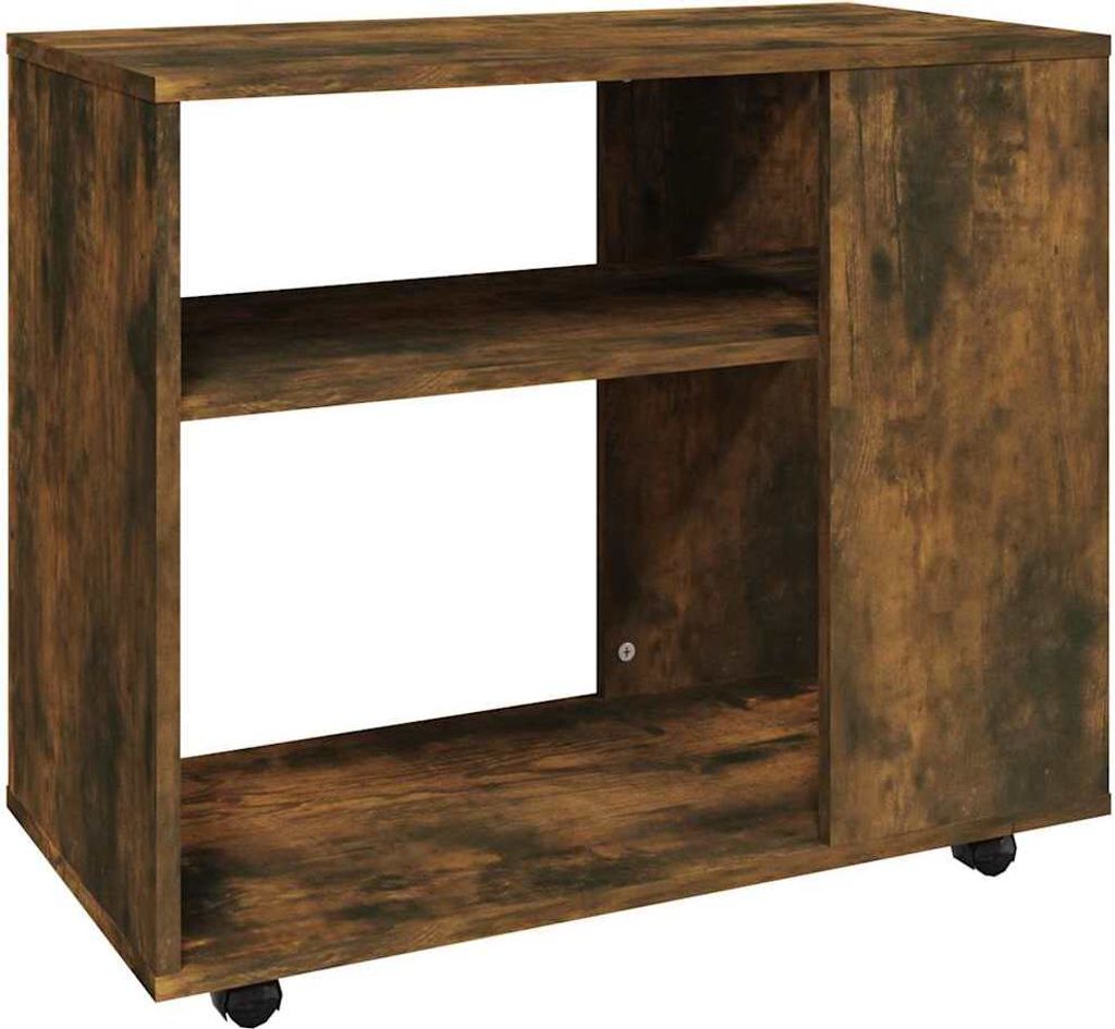 vidaXL Bočný stolík Smoked Oak 70x35x55 cm Materiál dreva Obrázok produktu 