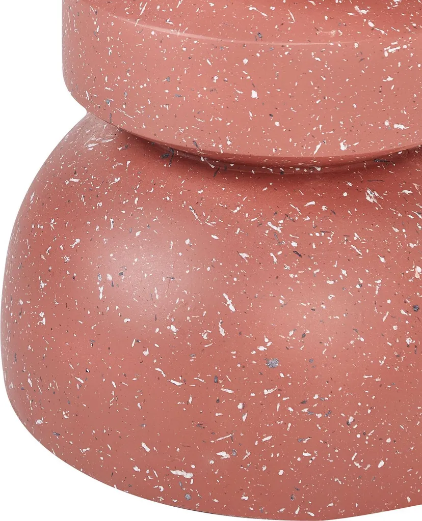 Bout de canapé design sablier rouge et table basse terrazzo Beliani - 6