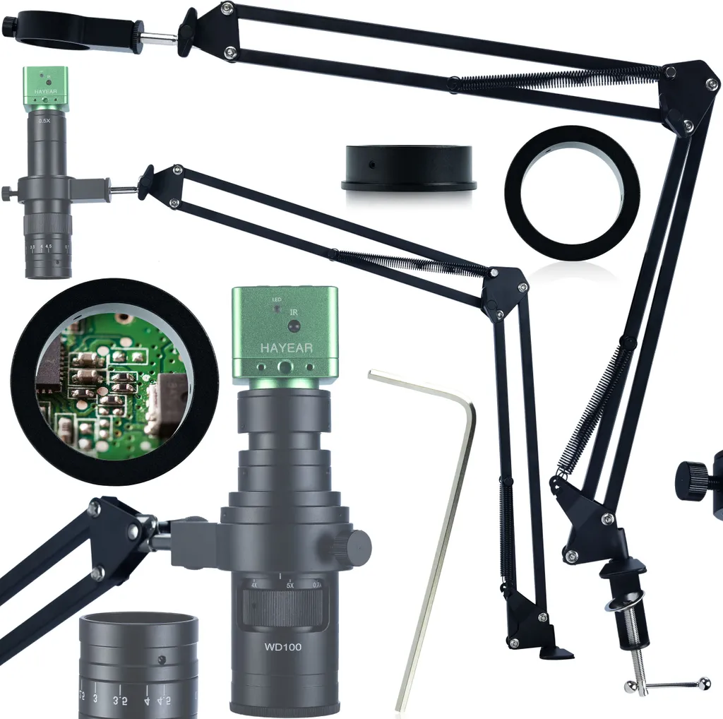 Support de Microscope en Alliage d'Aluminium Stabilité et Réglage 50 mm