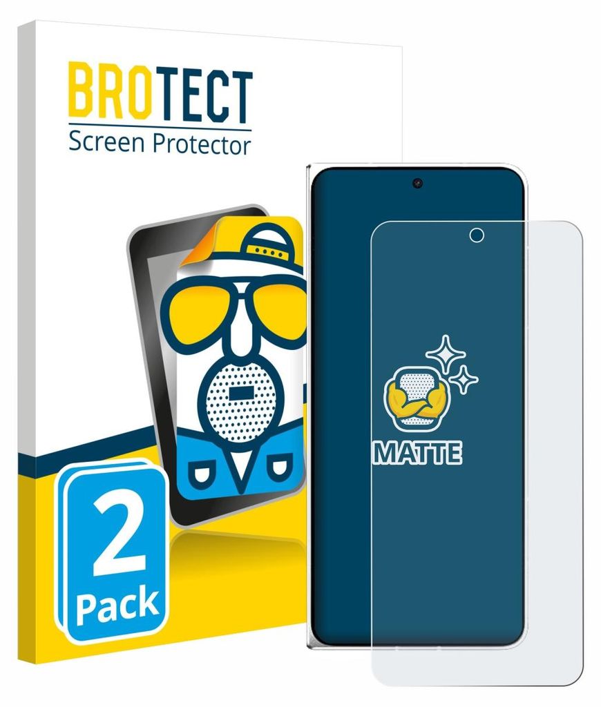 2x BROTECT Schutzfolie für Oppo Find N6 Displayschutz Displayschutzfolie Folie Matt Entspiegelungsfolie