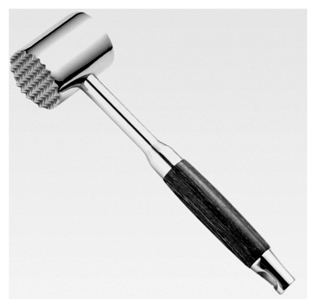 Edelstahl Fleischklopfer mit ergonomischem Griff – Doppelseitiger Fleischhammer für Steak, Schnitzel und Geflügel, spülmaschinenfest