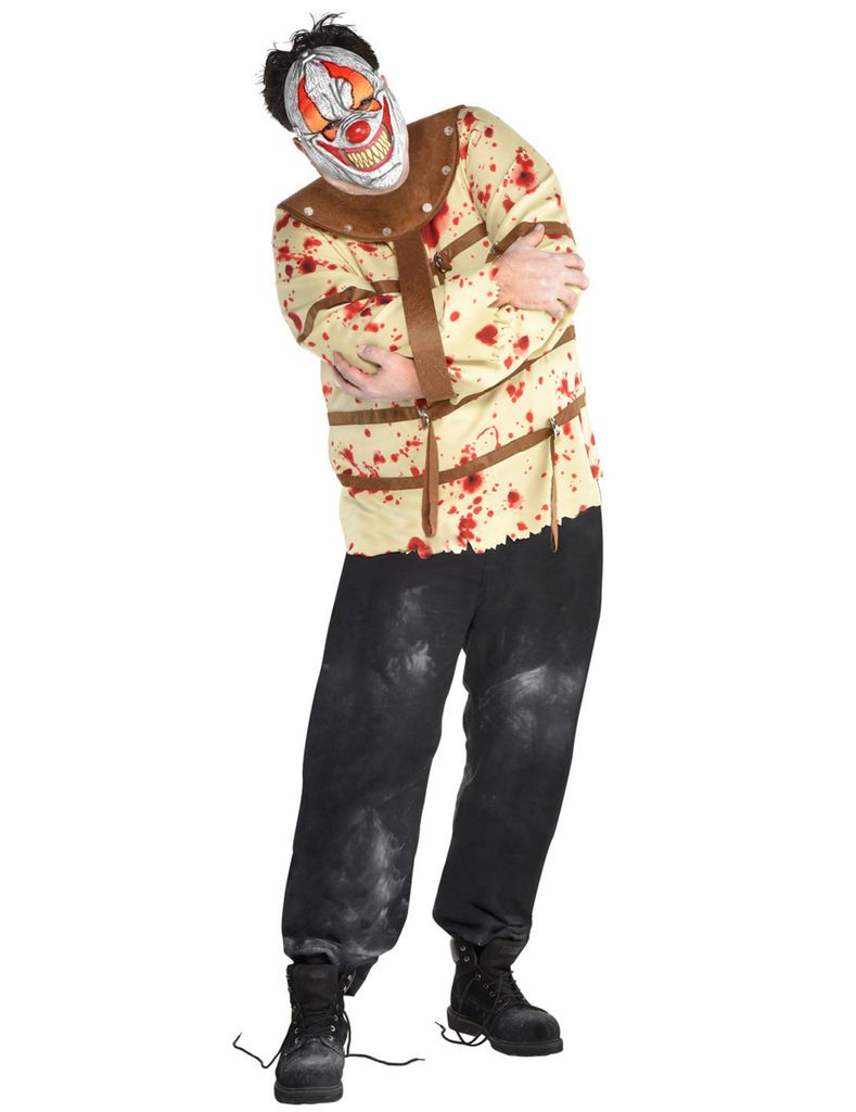 Fun House Freakshow Clown Kostüm Halloween Strait Jacke Outfit Erwachsene - Amscan 8401557-55