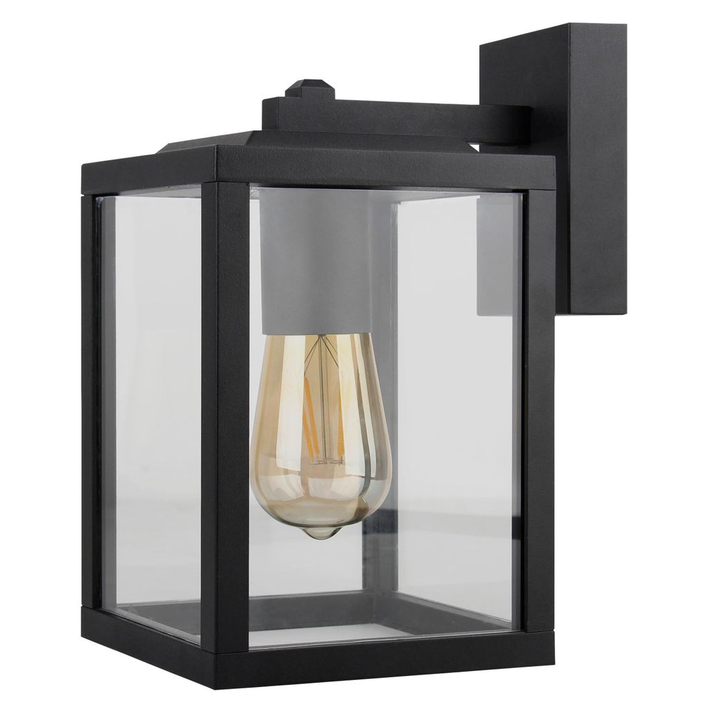 MasterLED Wandleuchte Außen E27 Schwarz Laterne Aluminium Produktbild 