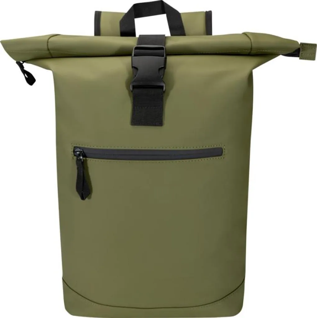 Sac à dos urbain écologique 18L avec fermeture enroulable Vert Sapin
