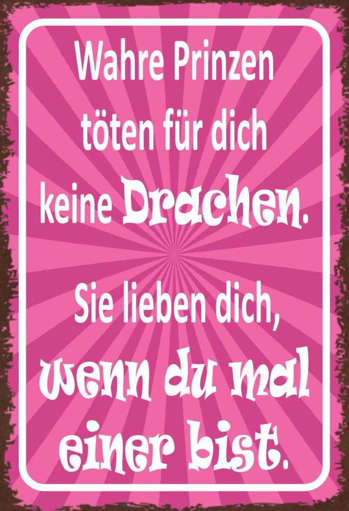 vianmo Holzschild 18x12 cm wahre Prinzen töten keine Dekoration