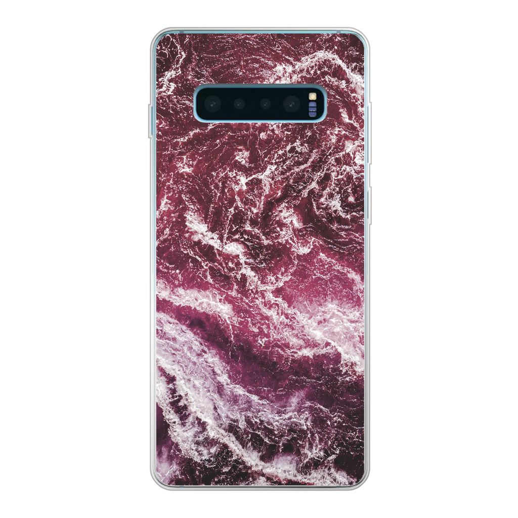 MuchoWow Handyhülle Schutzhülle Hülle für Samsung Galaxy S10 Lite Marmor - Naturstein - Mineralien Silikon Softcase Handy Hülle - Schutz