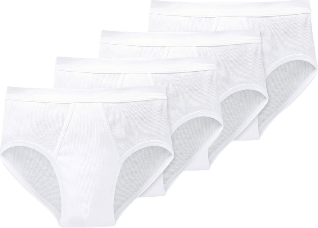 Schiesser 4er Pack Baumwolle Essentials Doppelripp Slip / Produktbild 