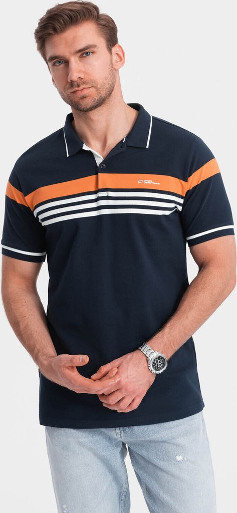 Ombre Clothing Herren-T-Shirt mit Kragen Xanthaestus granat S