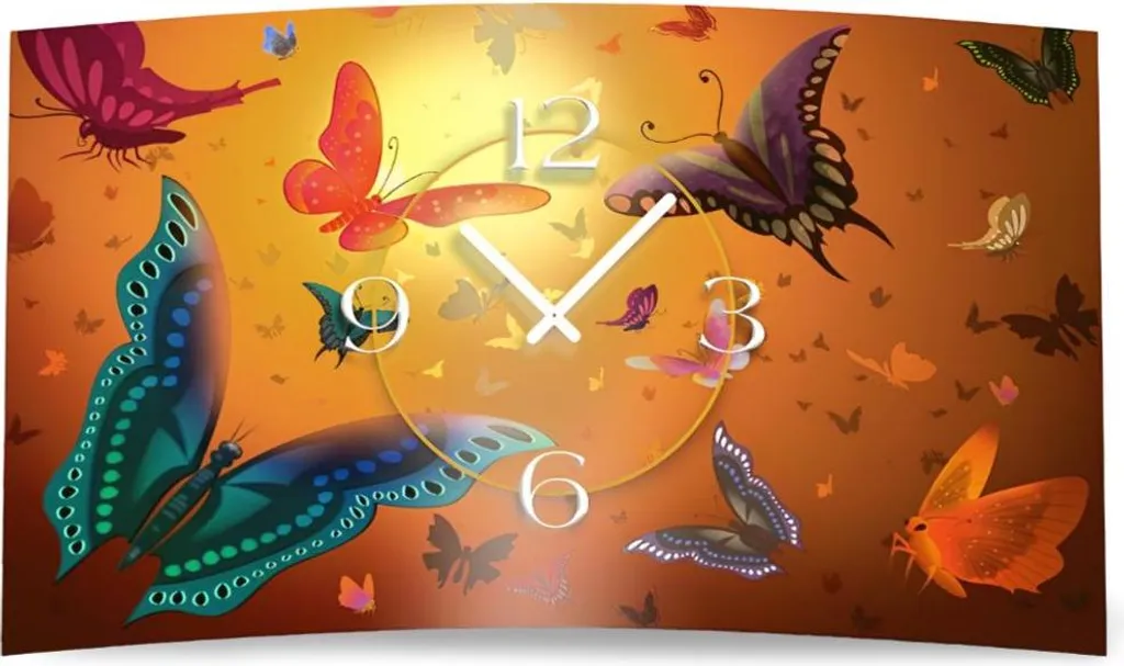 Orologio da parete di design Farfalle orologio da parete moderno design silenzioso senza ticchettio dixtime 3D-0109