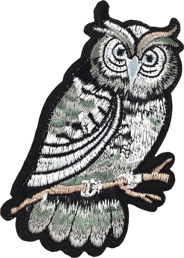 Eulen-Eulen-Emblem-Aufnäher zum Aufbügeln