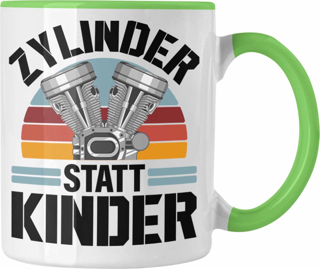Trendation - Tuner Tasse Geschenke Autotuner Geschenkidee Autoliebhaber Tasse für Männer Autofan Kaffeetasse (Grün)