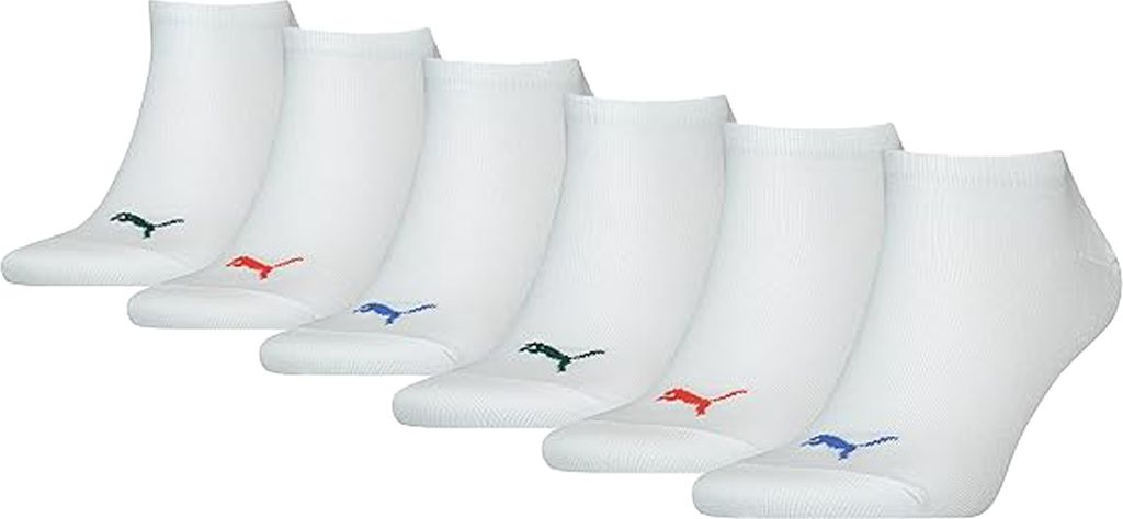 6 Paar PUMA Sneaker-Socken mit farbigen Details Produktbild 