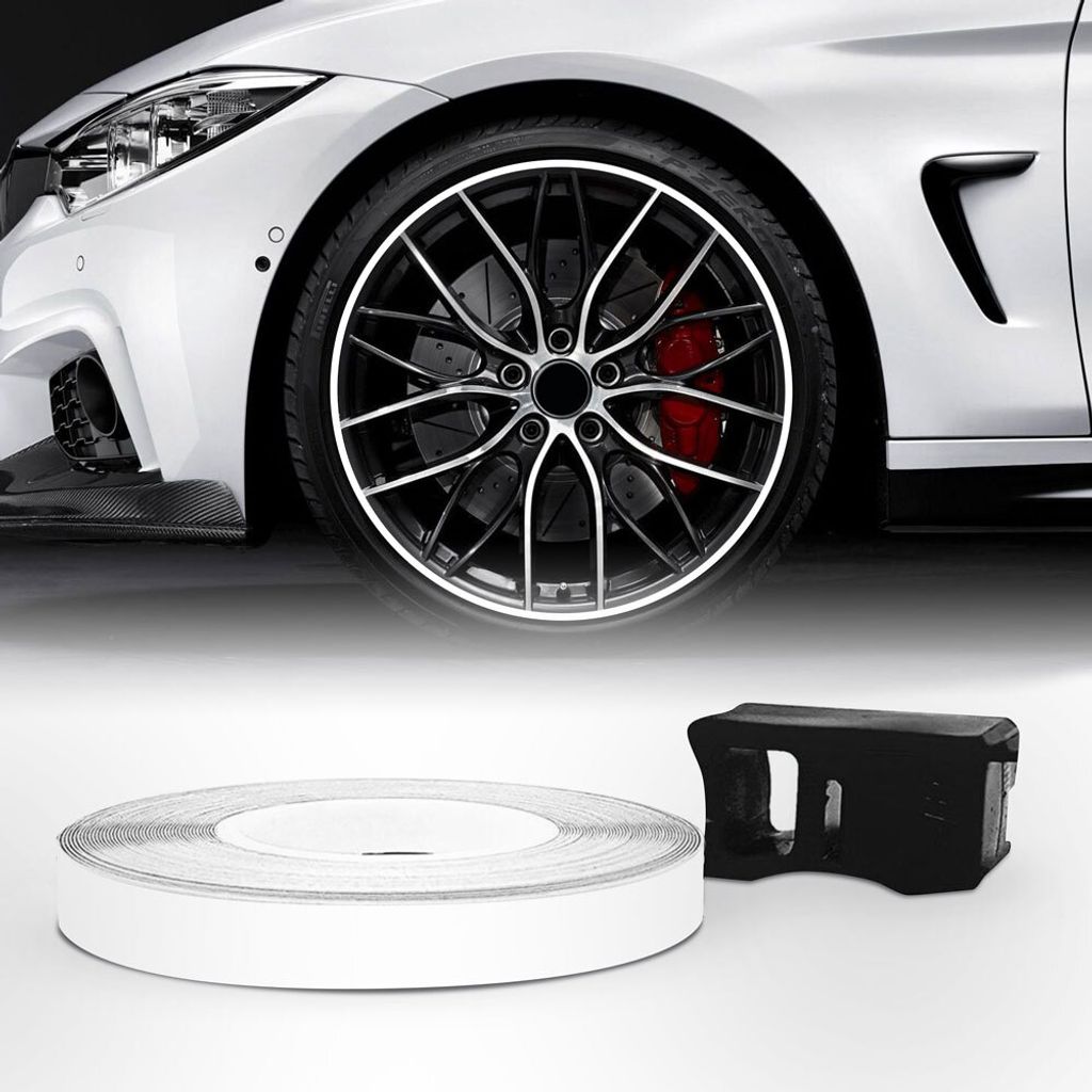 Wheel Trim Streifen Reflektierende Weiß 7 mm x 6 mt mit Produktbild 