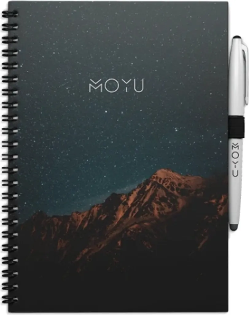 Cahier réutilisable à l'infini Moyu A5 rigide design Montagne de minuit