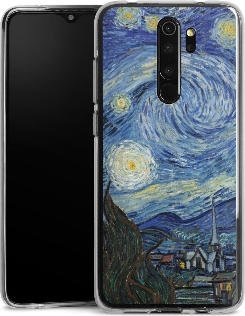 DeinDesign Handyhülle für Xiaomi Redmi Note 8 Pro Silikon Hülle Case Smartphone Schutzhülle Kunst The Starry Night Vincent Van Gogh