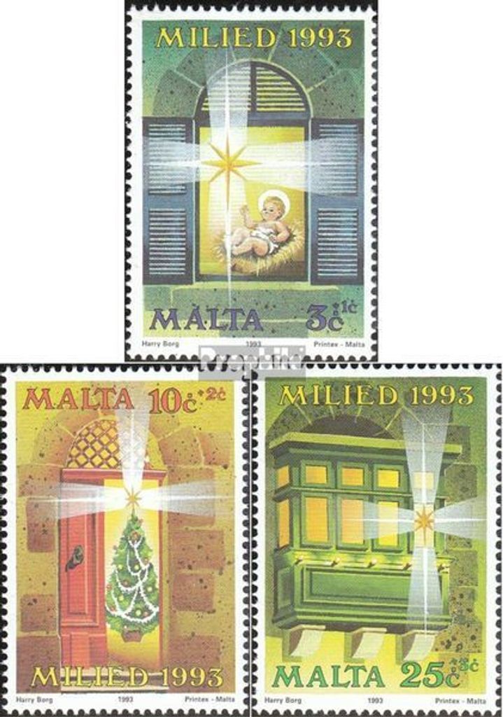 Briefmarken Malta 1993 Mi 917-919 (kompl.Ausg.) postfrisch Weihnachten