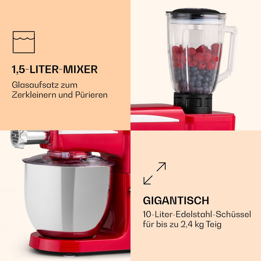Klarstein Küchenmaschine, Universalküchenmaschinen, 3-in-1 Produktbild 6