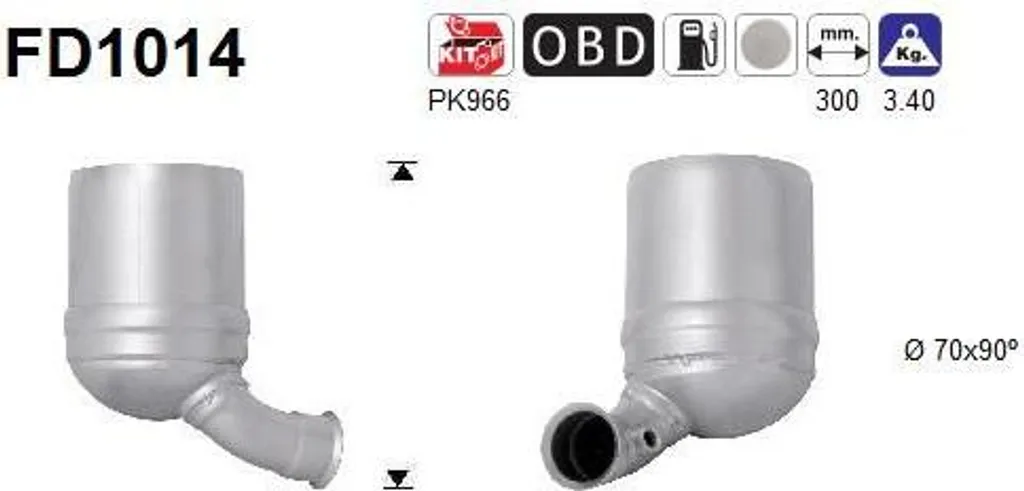 Filtre à particules AS FD1014 solution voyant moteur Peugeot et Citroën