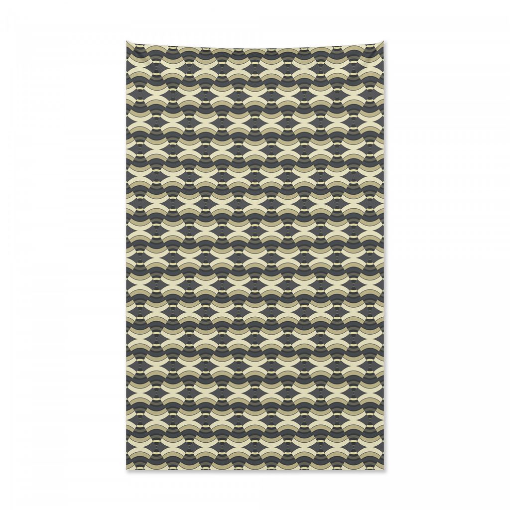 Abakuhaus Geometrisch Wandteppich und Tagesdecke, Rhombus-Muster-Kreise aus Weiches Mikrofaser Stoff Kein Verblassen Klare Farben Waschbar, 140 x 2...