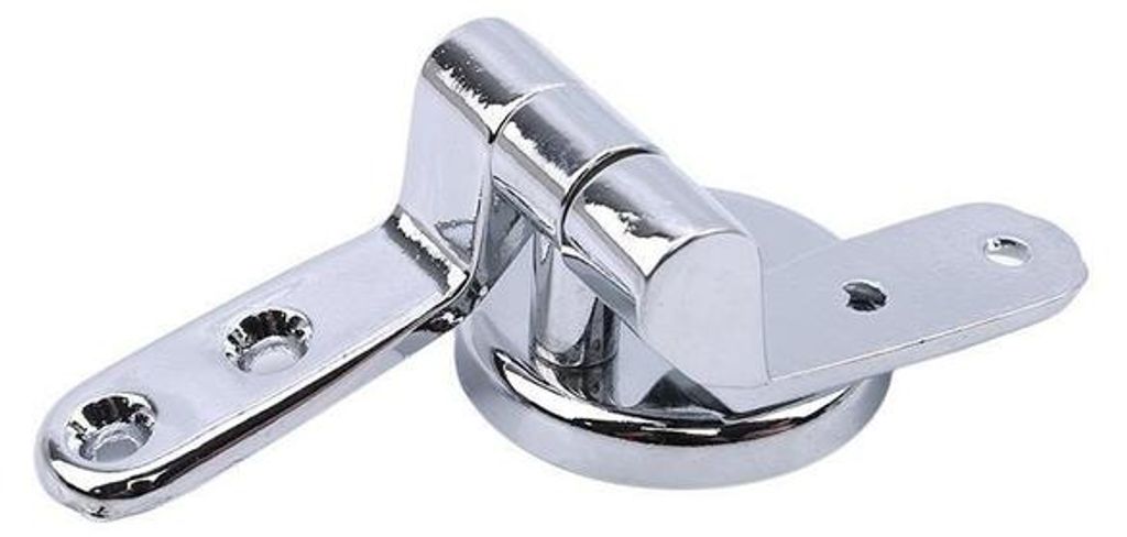 Chrome Alloy Replacement Toilet Seat Hinged Bracket Set with Toilet Screw Accessories