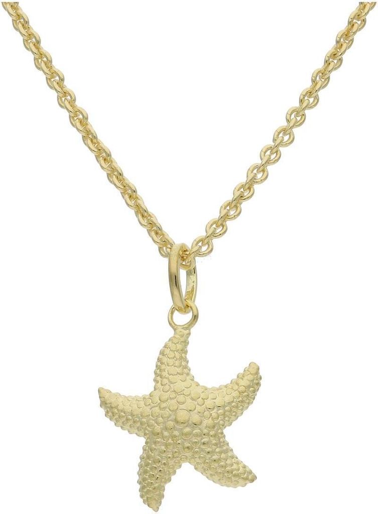 JuwelmaLux Anhänger Seestern 925 Sterling Silber Gold plattiert JL20-02-0958