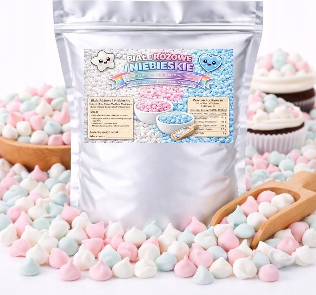 Farebné mikro pusinky – mini pusinky na torty, dezerty, Obrázok produktu 