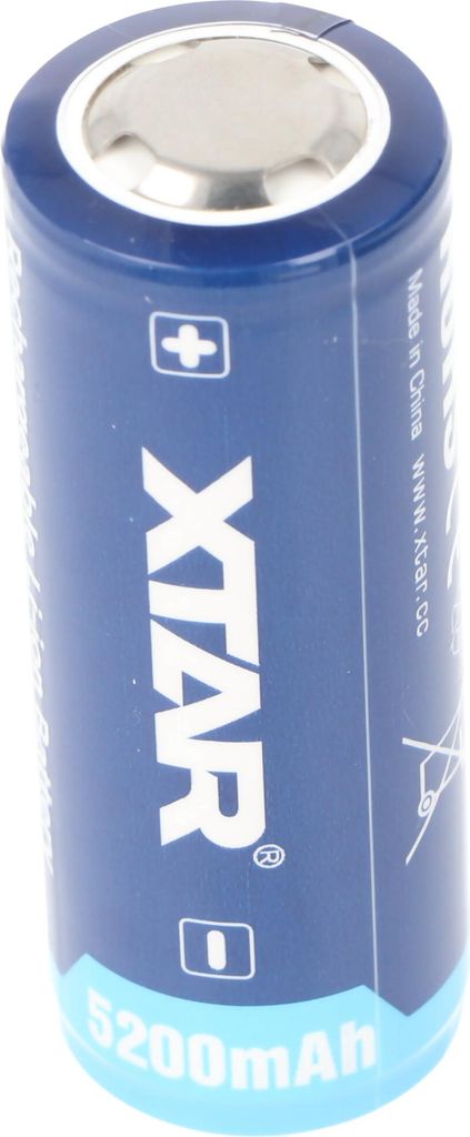 XTAR 26650 5200mAh, 3,6V - 3,7V Li-Ion Akku, PCB geschützt, Produktbild 